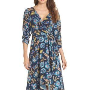 Eliza J High/Low Faux Wrap Dress in Navy 14